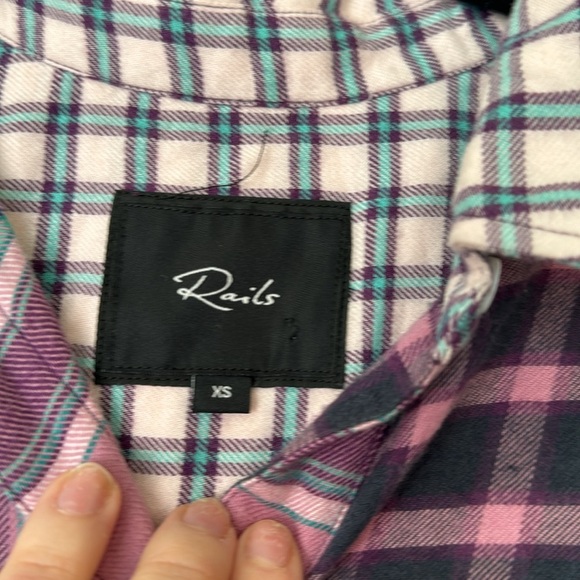 Rails Lakin Shirt Rose Agave Flannel Button Down XS - unworn - Picture 6 of 8